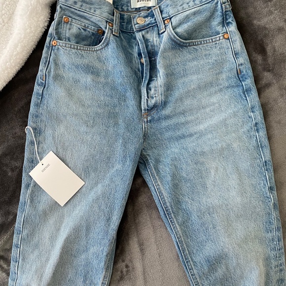 Agolde Riley High Rise Straight Crop - Picture 3 of 4